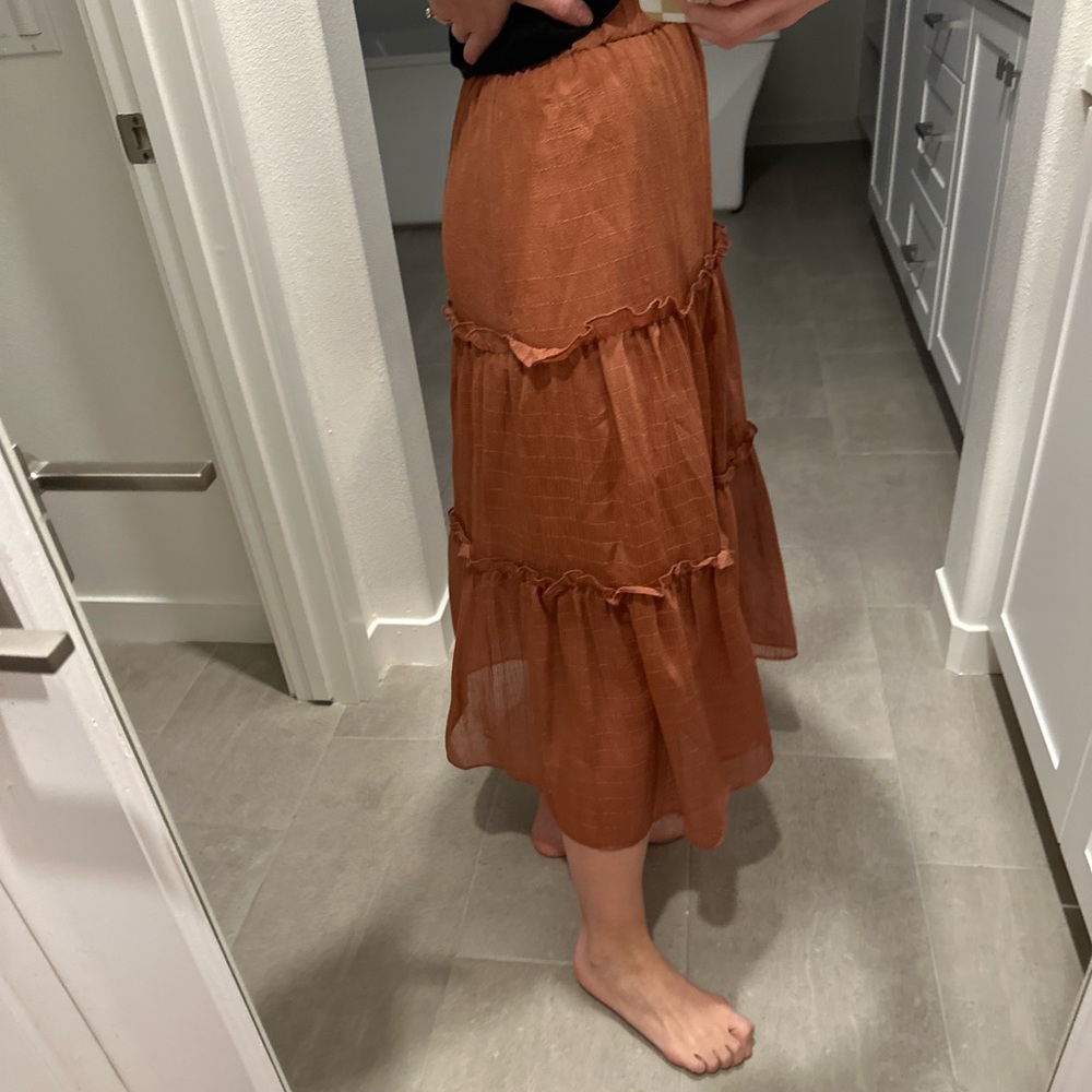 Ruffle Maxi Skirt BOHO - Picture 4 of 6
